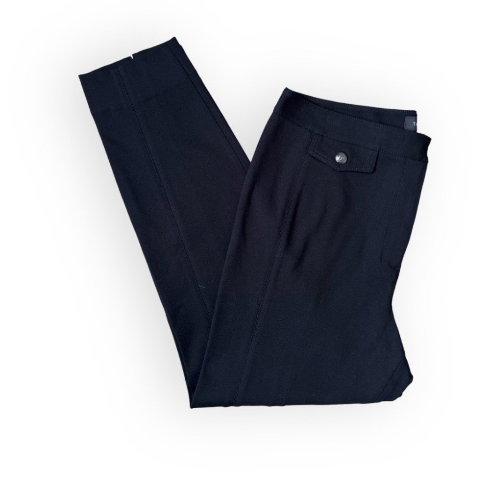 NWT Talbots Black Ponte Knit Stretch Ankle Pants Size 12 Dark Academia Preppy